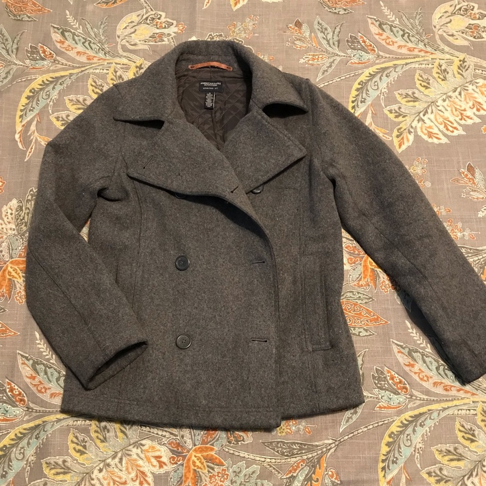 American Eagle Gray Pea coat